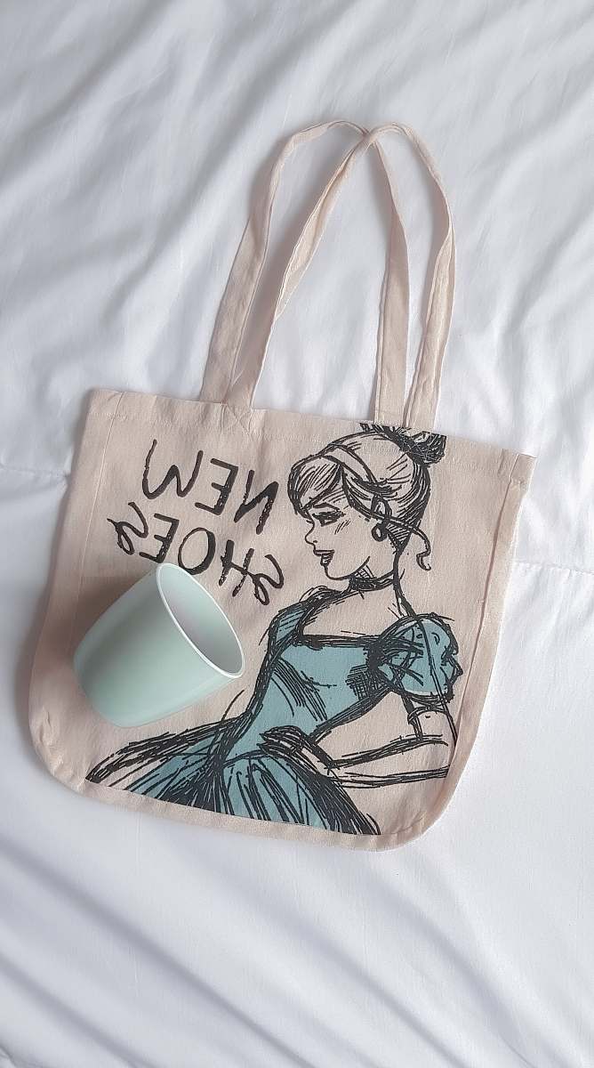 tote bag woman graphic white and green handbag bag